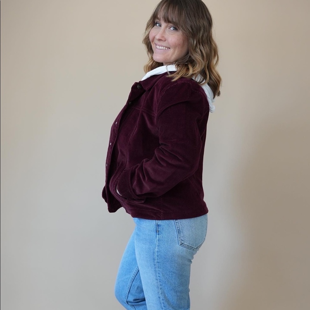 Vintage burgundy corduroy jacket.